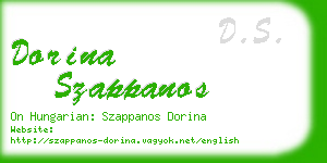 dorina szappanos business card